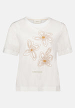 Lade das Bild in den Galerie-Viewer, Cartoon | Baumwollshirt mit Rundhalsausschnitt | 1973 Patch Cream/Beige