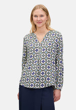 Lade das Bild in den Galerie-Viewer, Cartoon | Casual-Bluse mit Knöpfen | 8850 Blue/Green