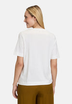 Lade das Bild in den Galerie-Viewer, Cartoon | Baumwollshirt mit Rundhalsausschnitt | 1973 Patch Cream/Beige