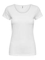 Lade das Bild in den Galerie-Viewer, ONLY | Live Love O-Neck Top | White