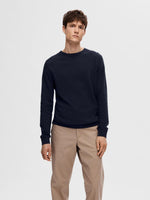 Load image into Gallery viewer, SELECTED | LONG SLEEVE KNITTED SWEATER MOUNTAIN | Navy blazers