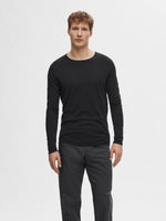 Lade das Bild in den Galerie-Viewer, SELECTED | LANGÄRMELIGER PULLOVER ROME | Black
