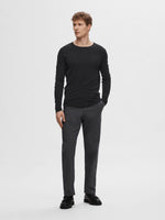 Lade das Bild in den Galerie-Viewer, SELECTED | LANGÄRMELIGER PULLOVER ROME | Black