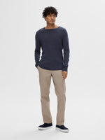 Lade das Bild in den Galerie-Viewer, SELECTED | LANGÄRMELIGER PULLOVER ROME | Dark Saphire