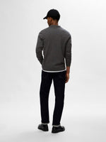 Lade das Bild in den Galerie-Viewer, SELECTED | STRICK LANGARM-POLOSHIRT BERG | Antracit melange