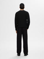 Lade das Bild in den Galerie-Viewer, SELECTED | PULLOVER ROSS MIT RUNDHALSAUSSCHNITT | Black