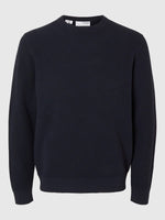 Lade das Bild in den Galerie-Viewer, SELECTED | PULLOVER ROSS MIT RUNDHALSAUSSCHNITT | Dark Saphire