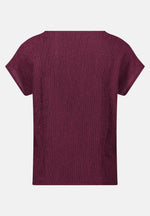 Lade das Bild in den Galerie-Viewer, Cartoon | Strukturshirt kurzarm | 4685 Dark Aubergine