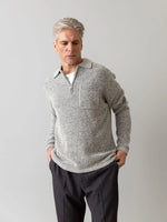 Lade das Bild in den Galerie-Viewer, Mos Mosh | Ryan Soft Zip Polo Pullover | 855 Grey