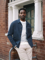 Lade das Bild in den Galerie-Viewer, Mos Mosh | Mapham Stripe Jeansjacke | 447 Dark Blue