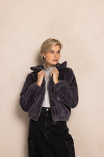 Lade das Bild in den Galerie-Viewer, Zhrill | DARA - Jacke kurz | 100 Anthra