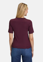Lade das Bild in den Galerie-Viewer, Cartoon | Halbarm-Shirt mit Kragen | 4685 Dark Aubergine