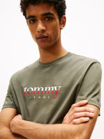 Lade das Bild in den Galerie-Viewer, Tommy Jeans | Rundhals-T-Shirt aus Jersey mit Logo | MRH Green