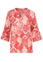 Lade das Bild in den Galerie-Viewer, Pad&Pen | Kristina Bluse 3/4 Ärmel | ETHNO coral red