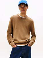 Lade das Bild in den Galerie-Viewer, Tommy Jeans | Slim Fit Pullover mit Rundhalsausschnitt | GVP Pecan Nut