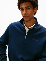 Lade das Bild in den Galerie-Viewer, Tommy Jeans | Relaxed Fit Pullover mit Waffelstrick | C1G Night navy