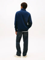 Lade das Bild in den Galerie-Viewer, Tommy Jeans | Relaxed Fit Pullover mit Waffelstrick | C1G Night navy