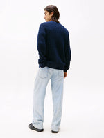 Lade das Bild in den Galerie-Viewer, Tommy Jeans | Grobstrick-Pullover mit Logo-Stickerei | C1G Night navy