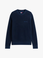 Lade das Bild in den Galerie-Viewer, Tommy Jeans | Grobstrick-Pullover mit Logo-Stickerei | C1G Night navy