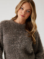 Lade das Bild in den Galerie-Viewer, Guess | Flauschiger Lurex Pullover | F14Z TAUPE MUL