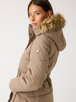 Lade das Bild in den Galerie-Viewer, Guess | Lange Steppjacke | F1AX TAUPE MUL