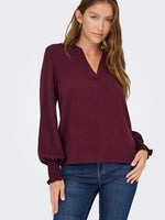 Lade das Bild in den Galerie-Viewer, ONLY | METTE Top Bluse | Tawny port