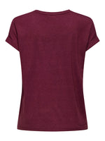 Lade das Bild in den Galerie-Viewer, ONLY | Moster O-Neck T-shirt | Burgundy