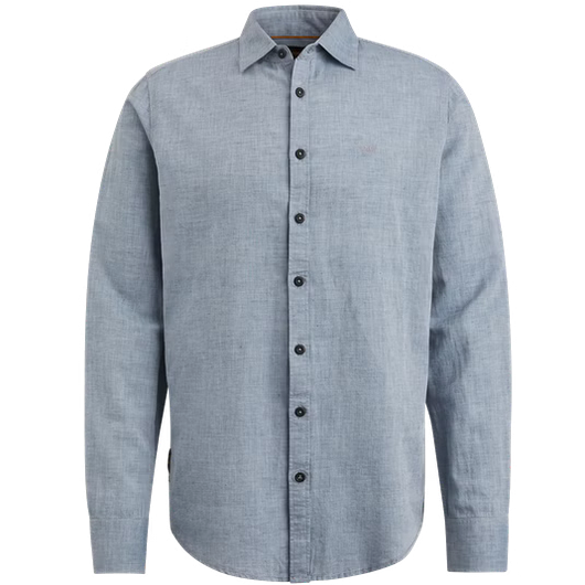 PME | Hemd aus Baumwolle/Leinen | 5187 Dark Blue