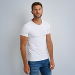 Lade das Bild in den Galerie-Viewer, PME | 2-Pack Basic T-Shirt V-neck | 900 weiss
