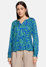 Lade das Bild in den Galerie-Viewer, Cartoon | Bluse mit Muster | 5880 Green/Blue