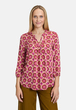 Lade das Bild in den Galerie-Viewer, Cartoon | Blusenshirt mit Muster | 1861 Cream/Purple