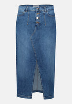 Lade das Bild in den Galerie-Viewer, Cartoon | Jeansrock mit Waschung | 8620 Dark Blue Denim