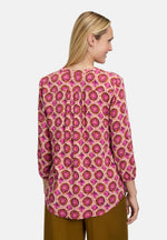 Lade das Bild in den Galerie-Viewer, Cartoon | Blusenshirt mit Muster | 1861 Cream/Purple