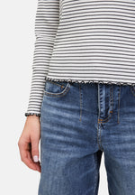 Lade das Bild in den Galerie-Viewer, Cartoon | Langarm-Shirt mit Kragen | 1891 Cream/Black