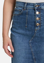 Lade das Bild in den Galerie-Viewer, Cartoon | Jeansrock mit Waschung | 8620 Dark Blue Denim