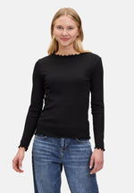 Lade das Bild in den Galerie-Viewer, Cartoon | Langarm-Shirt mit Kragen | 9045 Black