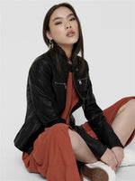 Lade das Bild in den Galerie-Viewer, ONLY | Bandit-Pu Kunstlederjacke | Black