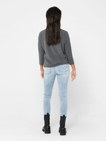 Lade das Bild in den Galerie-Viewer, ONLY | Glamour Shirt 3/4 Sleeve | Dark Grey Melange