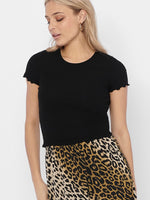Lade das Bild in den Galerie-Viewer, ONLY | Emma Crop Top | Black