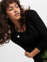 Lade das Bild in den Galerie-Viewer, ONLY | Live Love O-Neck Longsleeve | Black