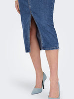 Load image into Gallery viewer, Only | Midi jeans skirt | Medium Blue