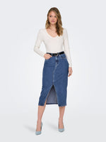 Load image into Gallery viewer, Only | Midi jeans skirt | Medium Blue