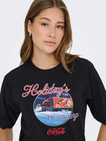 Lade das Bild in den Galerie-Viewer, ONLY | COCA COLA Christmas T-Shirt | Black