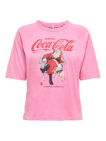 Lade das Bild in den Galerie-Viewer, ONLY | COCA COLA Christmas T-Shirt | Sachet pink