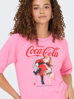 Lade das Bild in den Galerie-Viewer, ONLY | COCA COLA Christmas T-Shirt | Sachet pink