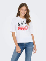Lade das Bild in den Galerie-Viewer, ONLY | COCA COLA Christmas T-Shirt | White