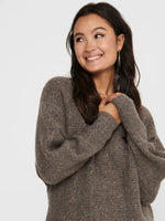 Lade das Bild in den Galerie-Viewer, ONLY | DANIELLA Strickpullover | Major brown melange