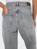 Lade das Bild in den Galerie-Viewer, ONLY | JUICY WIDE HIGH WAIST JEANS | GREY