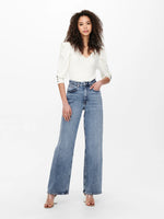 Lade das Bild in den Galerie-Viewer, ONLY | JUICY LIFE WIDE HIGH WAIST JEANS | MEDIUM BLUE