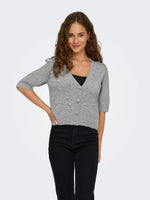 Lade das Bild in den Galerie-Viewer, ONLY | RENE Strickjacke | MED grey bling